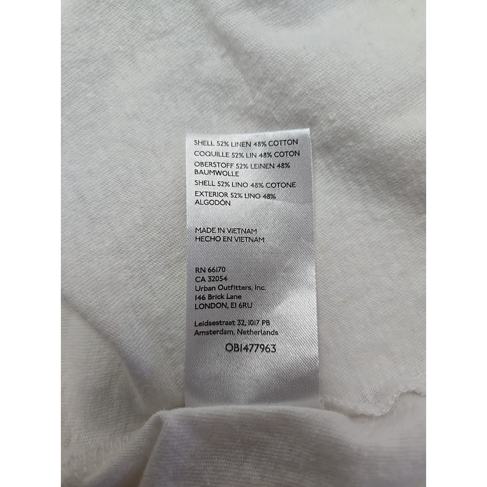 Pilcro Linen Cotton Henley Top White Long Sleeve Anthropologie Women S - Picture 10 of 10